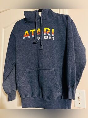 Atari Navy Graphic Hoodie - Retro 1972 Logo